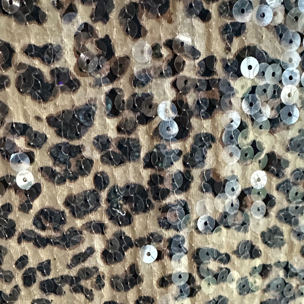 Boston Proper Leopard Print Sequin Turtleneck Blo… - image 3